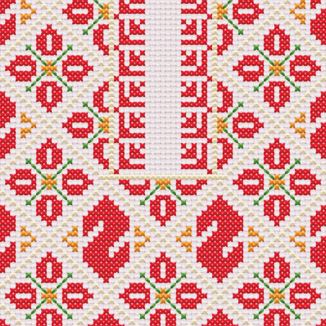 Tatreez Chest Panel Pattern
