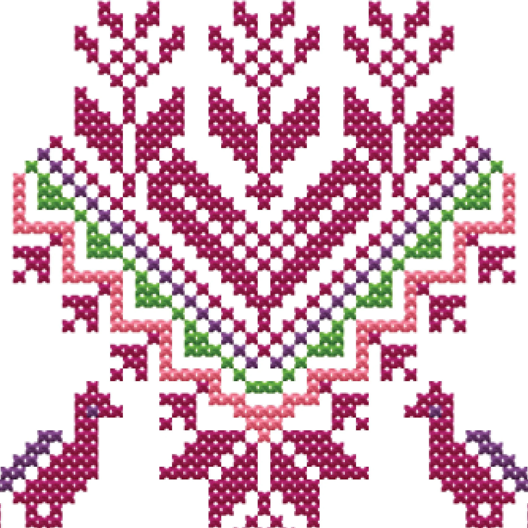 Wheat-Inspired Tatreez Embroidery Pattern