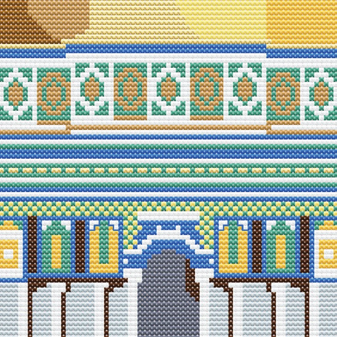 Al Aqsa Mosque Tatreez Design Pattern