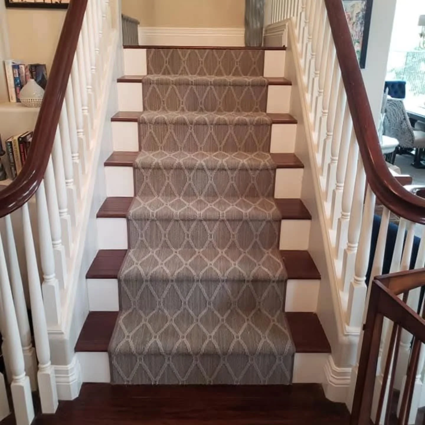 Runners in high traffic areas help keep your wood flooring pristine. This also helps protect your younger and older family members safe in case an accident happens.

#ocflooring #tustincommunity