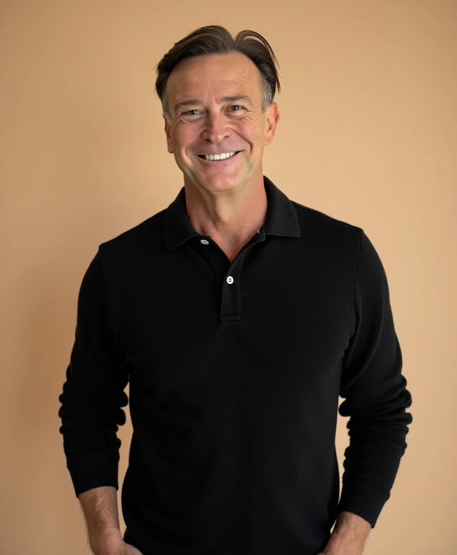 David O'Sullivan, founder of HabitWell, smiling in a black shirt