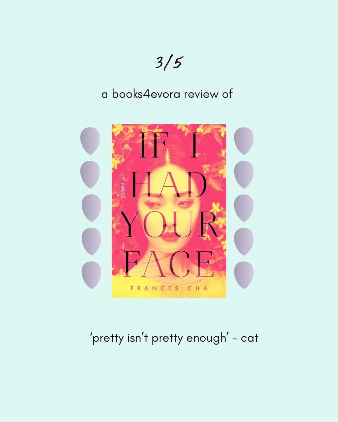 if plastic surgery could solve all the problems in your life, would you do it? 

Will adhering and conforming to society&rsquo;s rigid beauty standards find you love and happiness? 

this book by Frances Cha is a critique on these thoughts, set in a 
