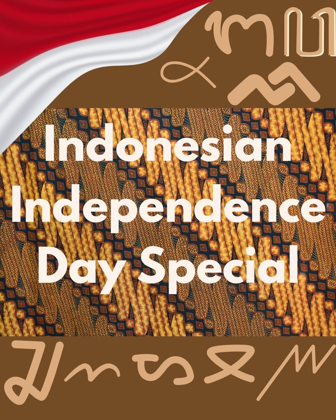 Happy Independence Day to Indonesia 

stories are so important for self expression and national identity 

my home country is a fun one, full of different cultures all unique but together 

food and the art produced are always my favourite things fro