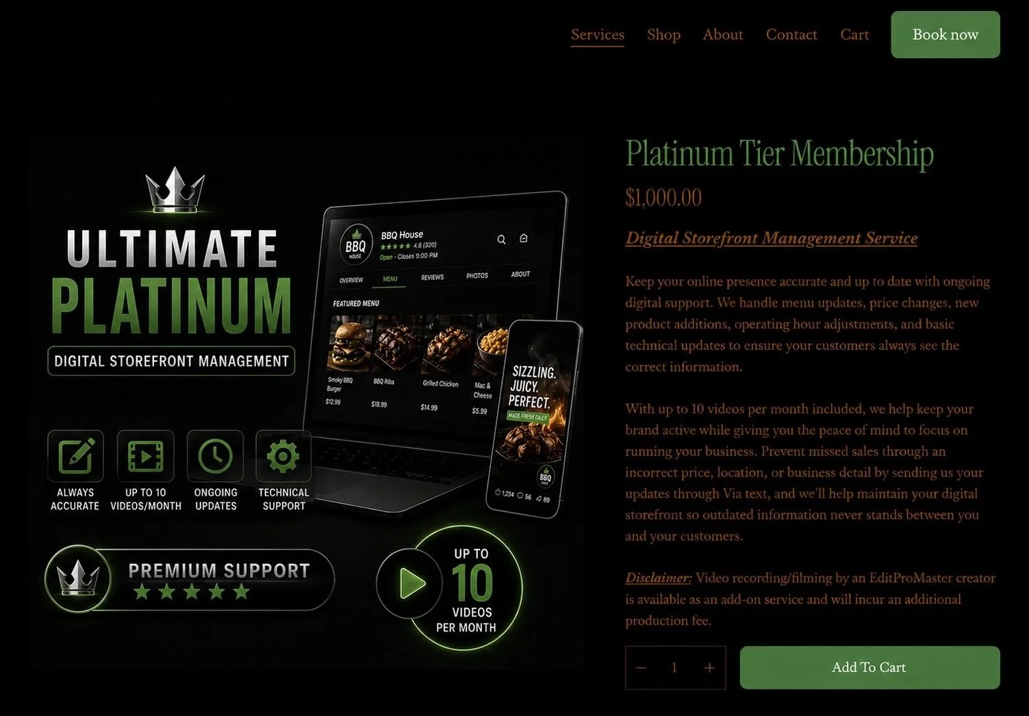Platinum Tier Membership