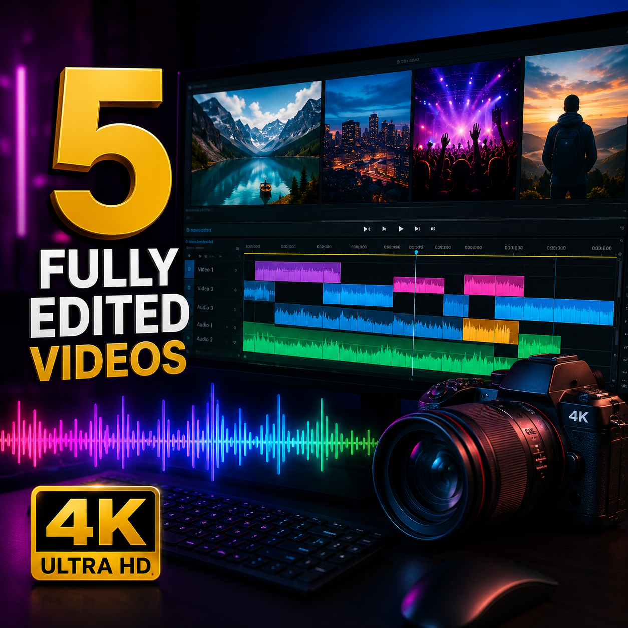 5 Fully Edited Videos