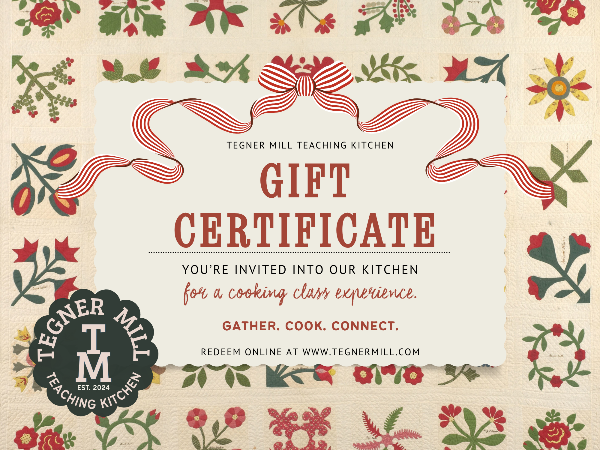 Tegner Mill Teaching Kitchen Gift Card