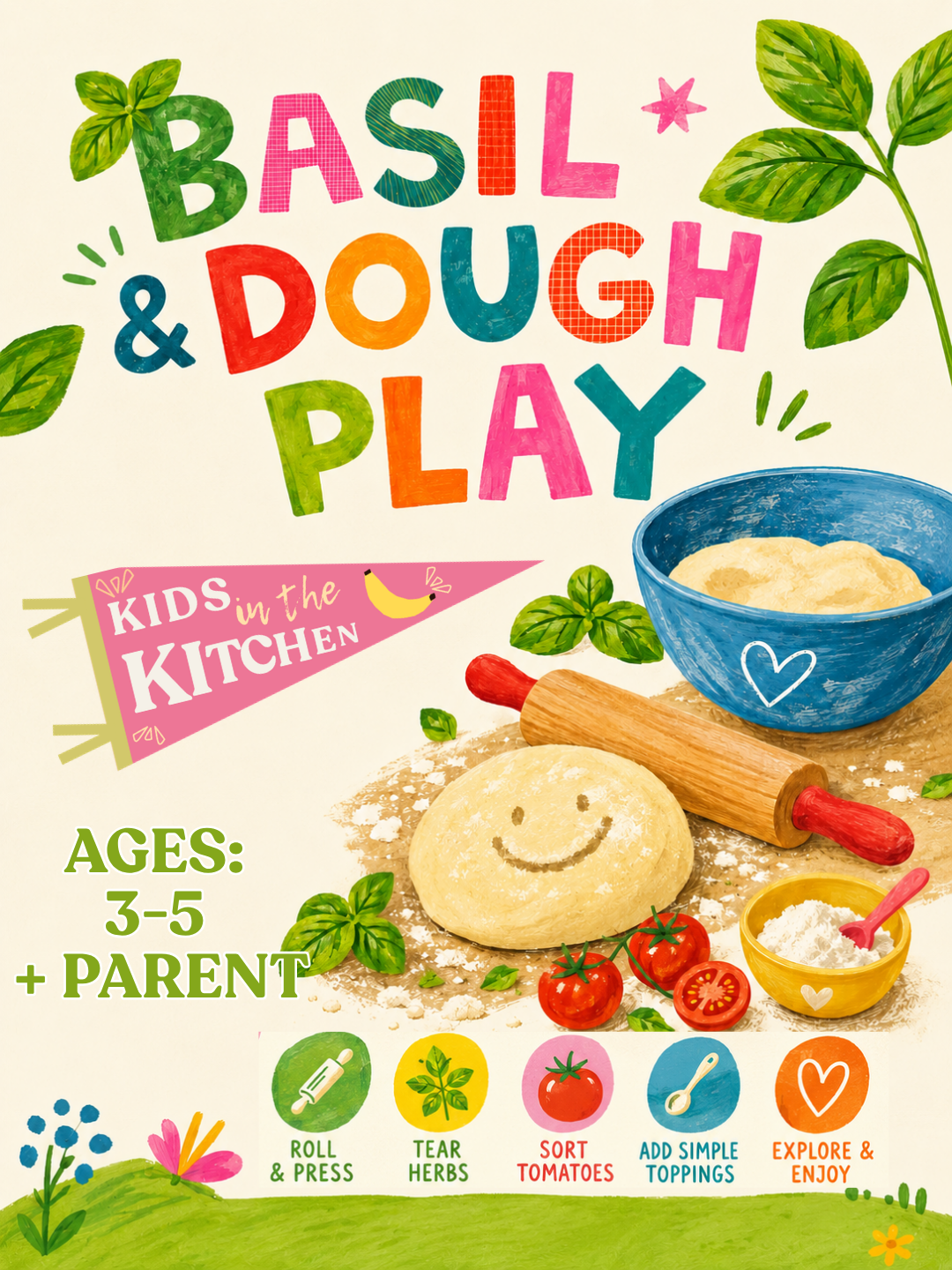 Little Hands: Basil & Dough Play