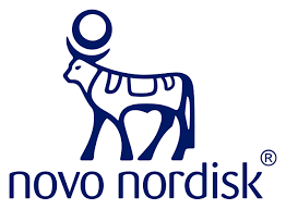 Novo Nordisk logo with a stylized blue animal figure and company name