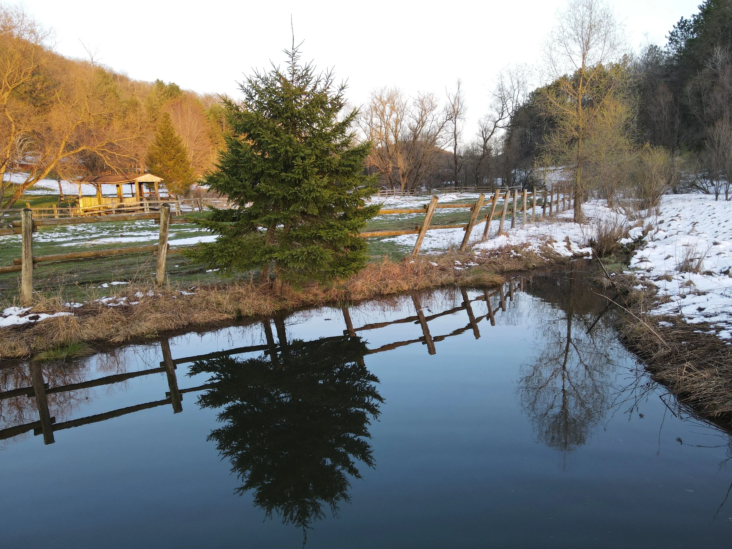 Horseshoe Bridge from Pond 2023-04.JPG