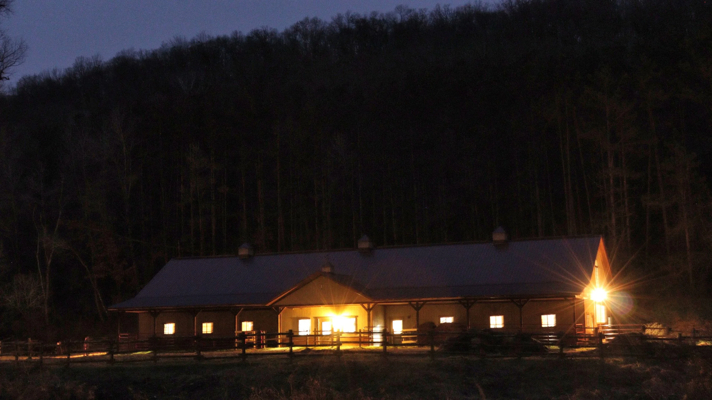 Horse Barn - December Night 01.JPG