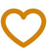 A gold-outlined heart shape on a black background.