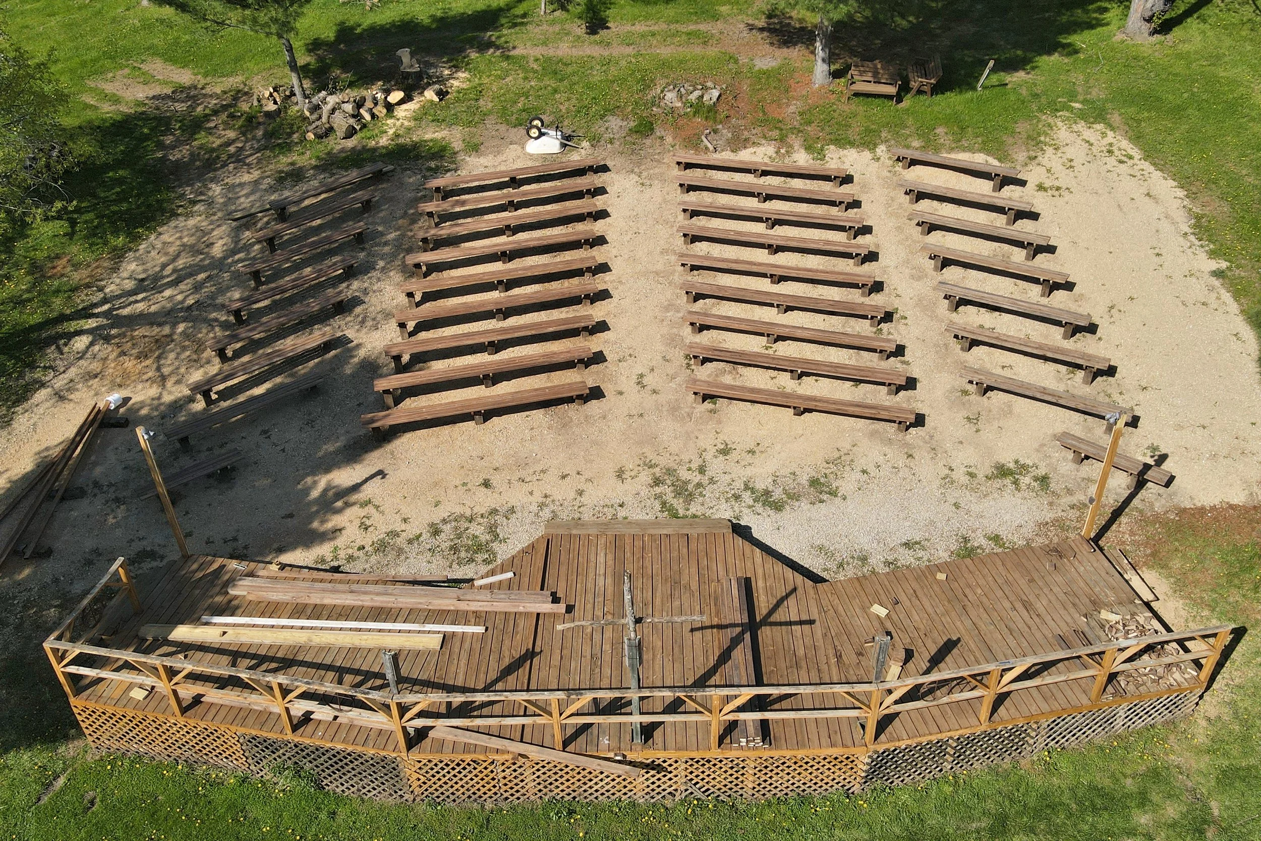 New benches at Amphitheater 2026-05 01.jpg