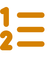 Numbered list with '1' and '2', each followed by horizontal lines