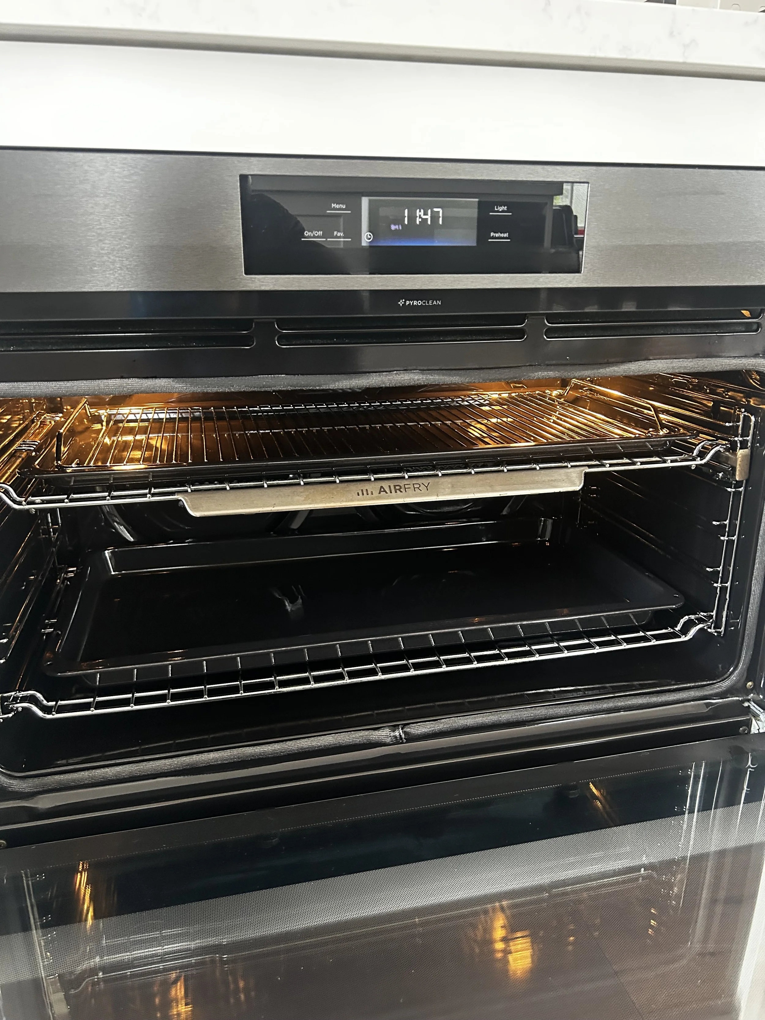 cleaned oven 