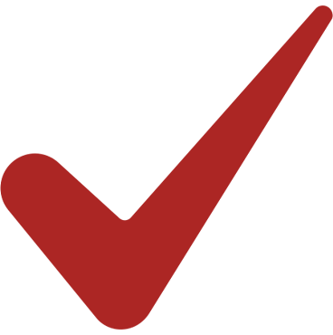 Solid red check icon