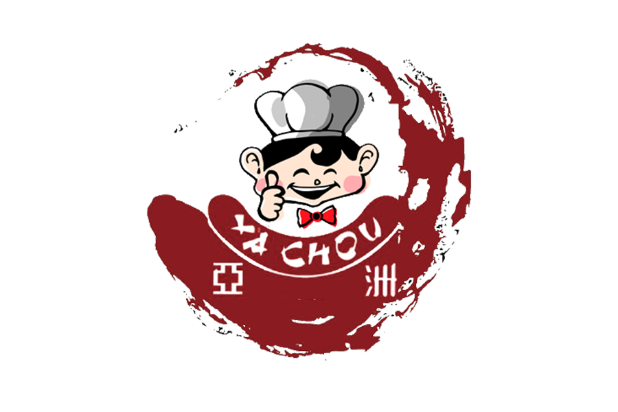 A cartoon chef with a white hat, red bow tie, and a big smile, giving a thumbs-up, surrounded by a red splash with white text and symbols.