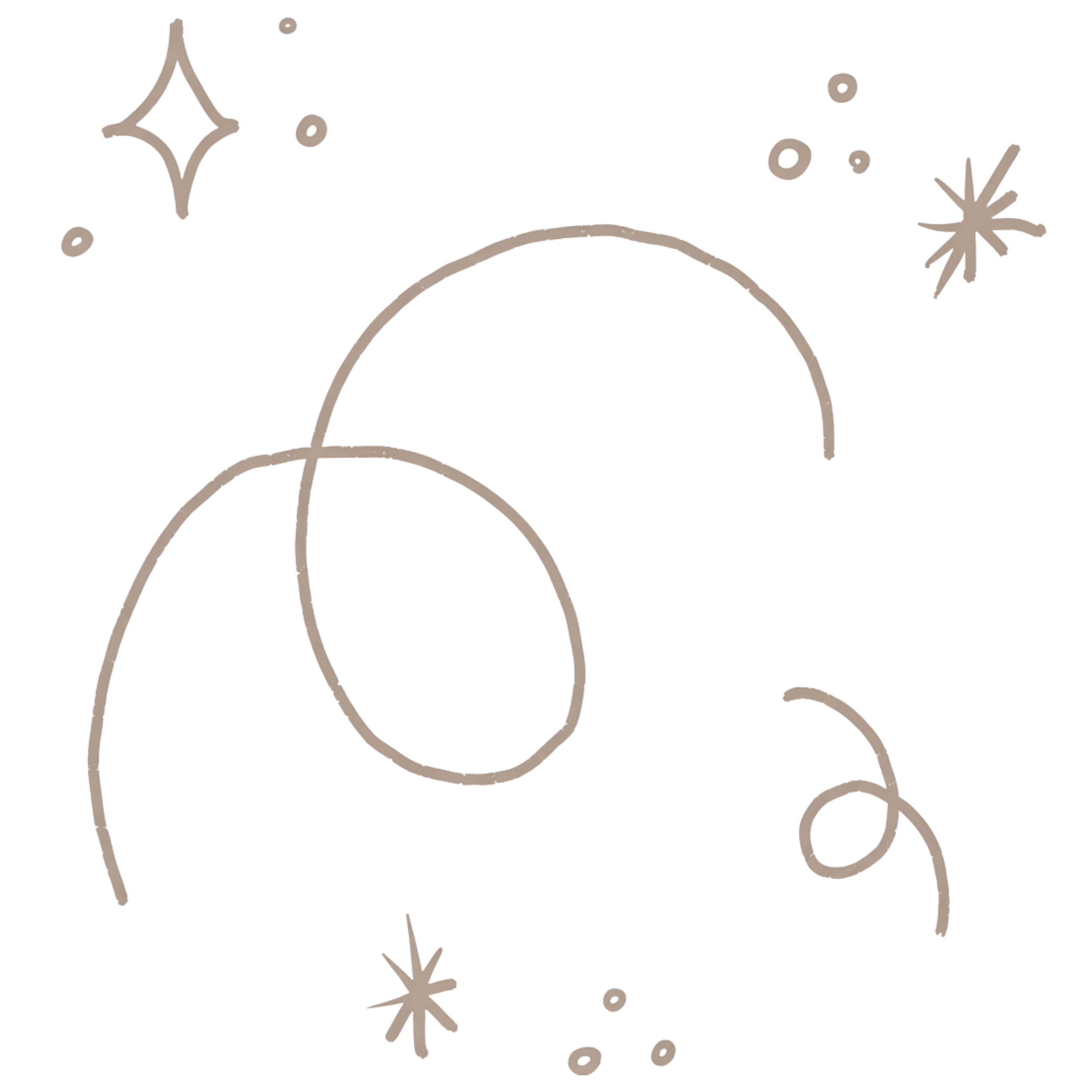 A holiday decoration consisting of a wireframe star and snowflake with small circular ornaments hanging from a wire.