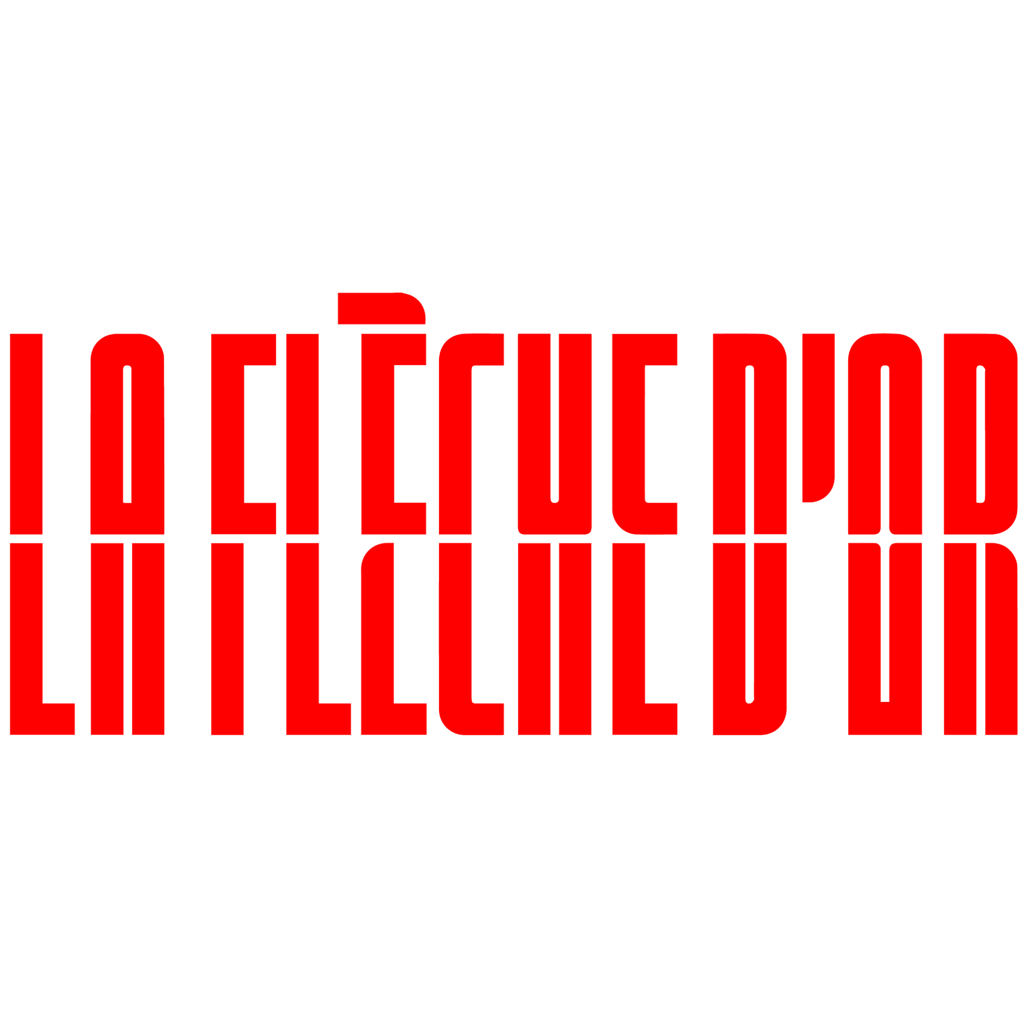 Le logo de la "Flèche d'or" rouge sur un fond blanc.