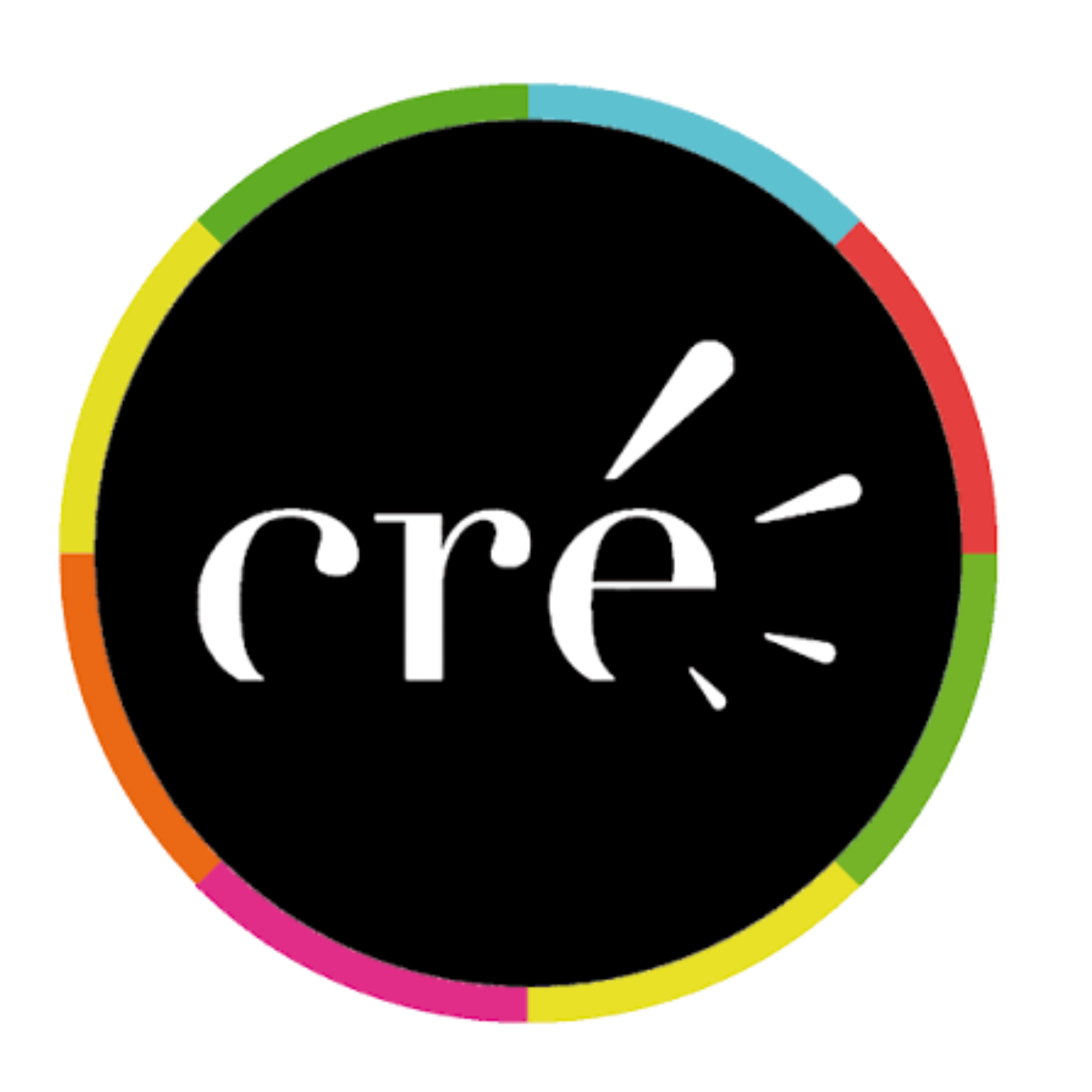Ce graphique présente différentes couleurs dans un arc de forme ronde, passant par le jaune, le vert, le bleu ciel, le rouge, le rose, le orange et le jaune avec une graduation allant de 0 à 100.