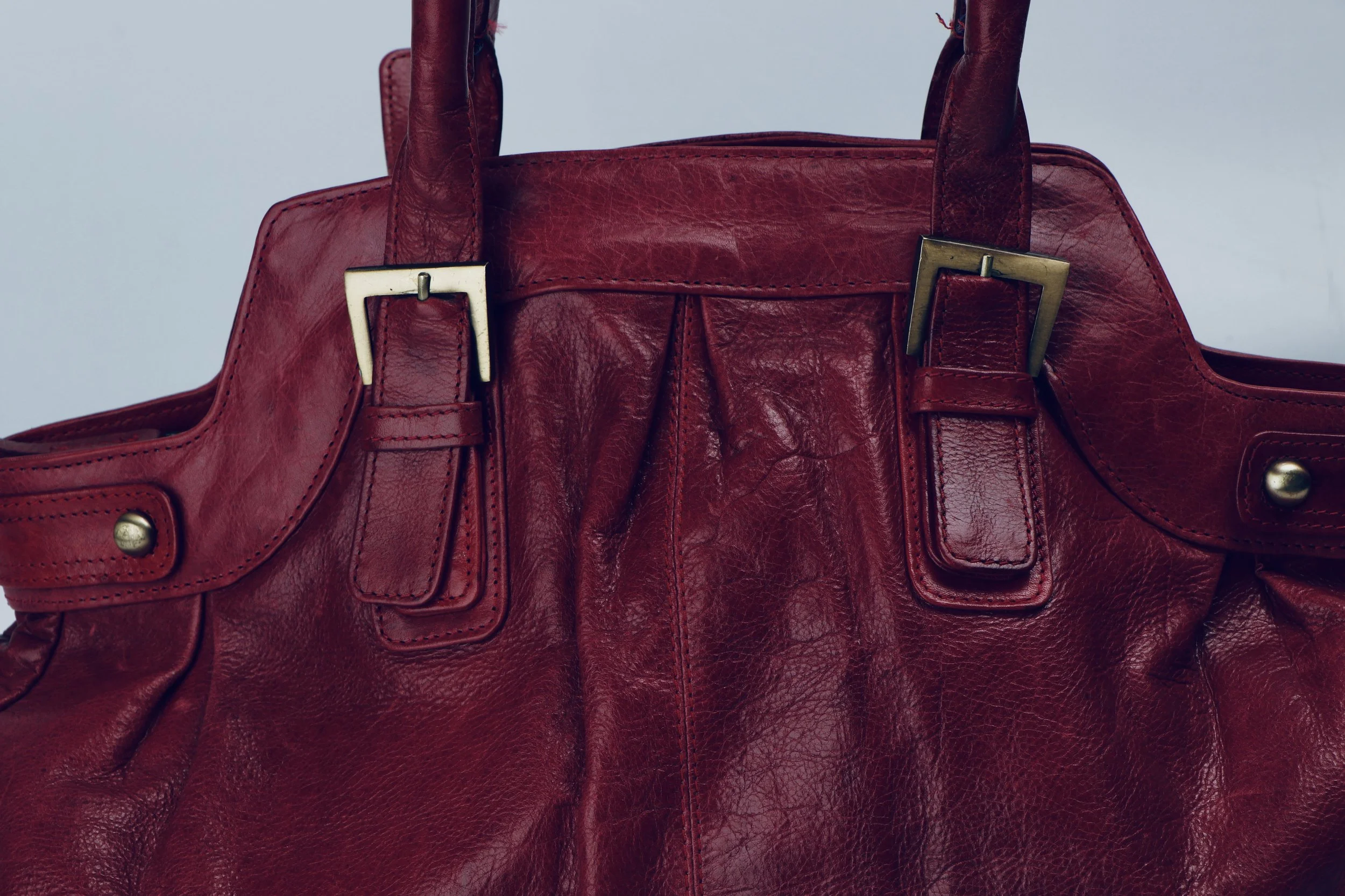 Vintage Red Leather Handbag