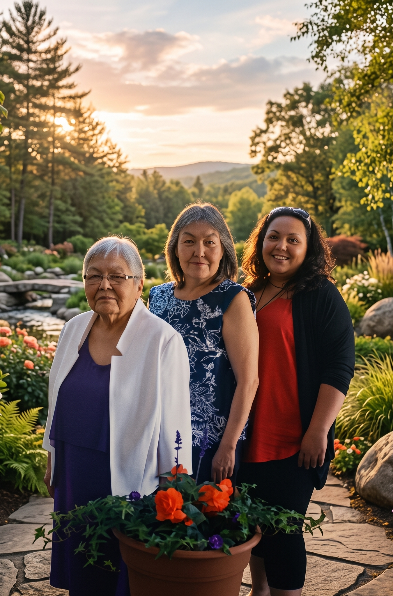 3 generations of Indigenous women