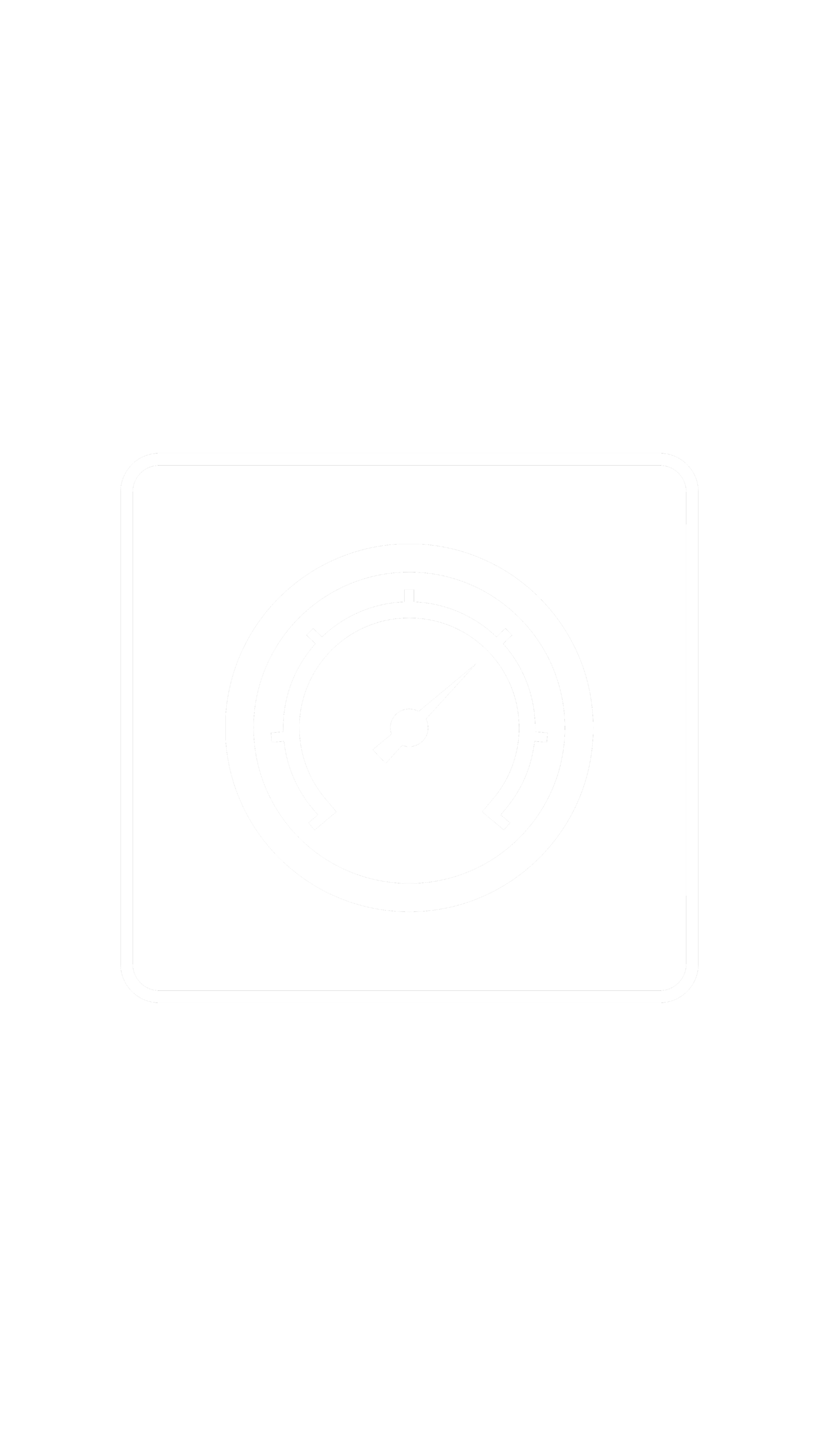 A white gauge on a black background showing a needle pointing to the right.
