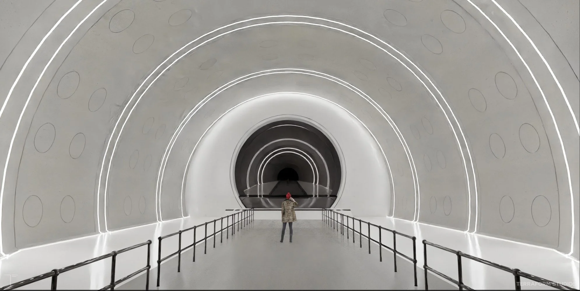 Early visual development and exploration of the laser cell corridor for the feature movie Sonic the Hedgehog 3.