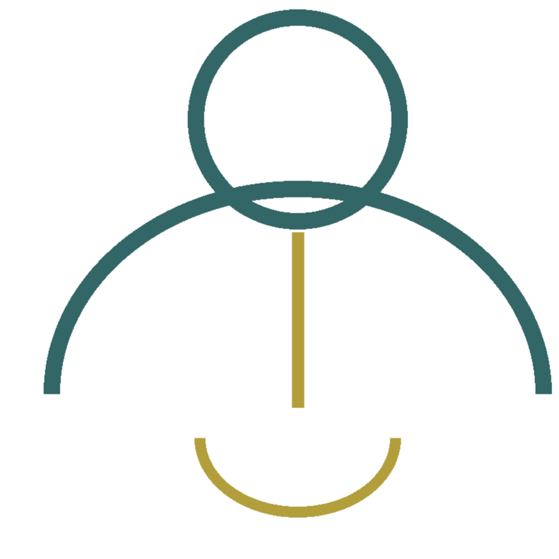 Ein schematisches Diagramm einer Person in blau-gelb Farben, steht für 1:1 Systemisches & Business Coaching für Privatpersonen mit Melanie Harms-Ensink