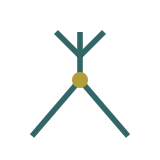 Abstraktes Baum-Icon in Petrol – Symbol für Teamstärke und Zusammenwachsen in der Teamentwicklung