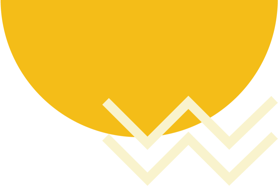 Un graphique en forme de vague avec un grand cercle jaune en arrière-plan.