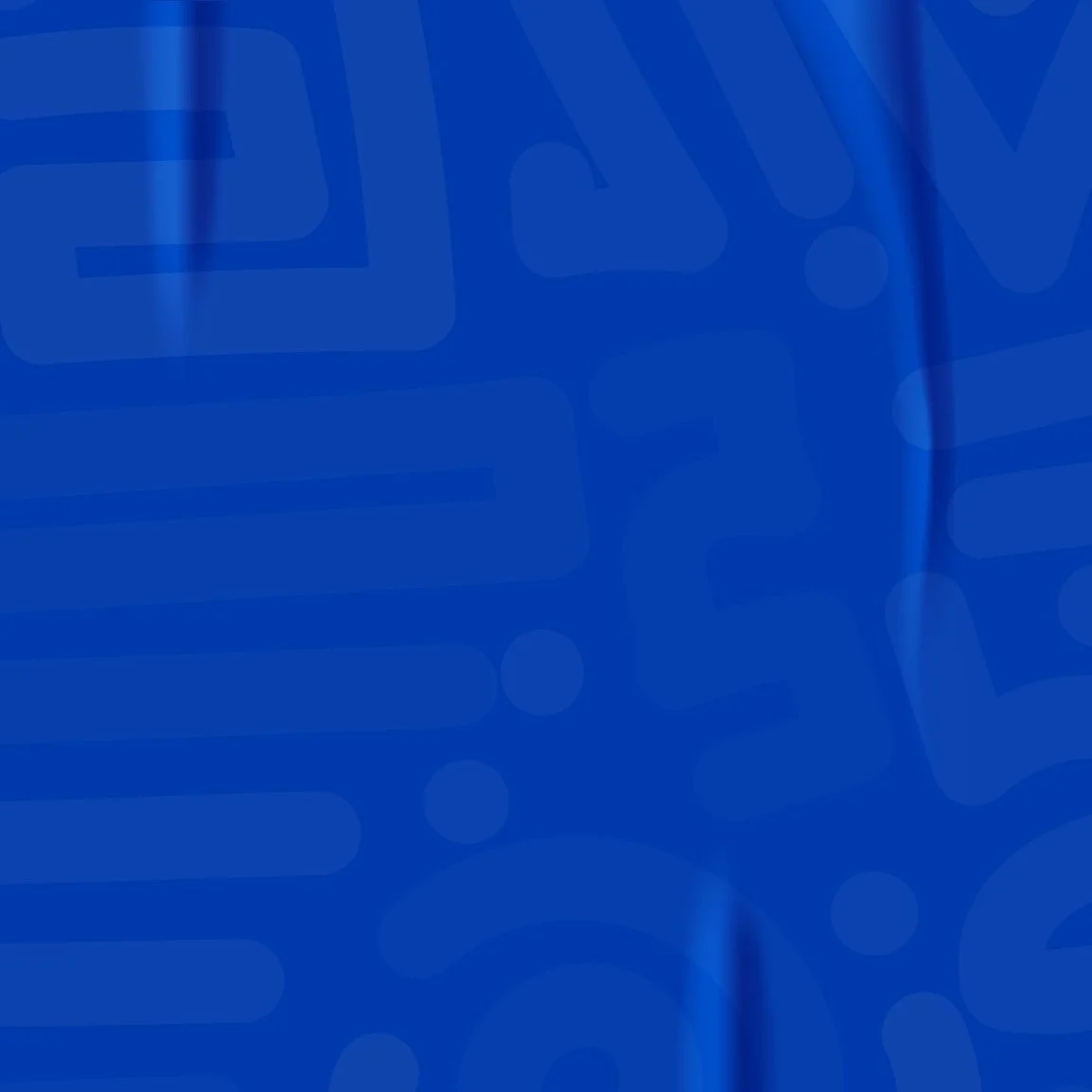 L'image montre un fond bleu avec un logo et du texte flous.