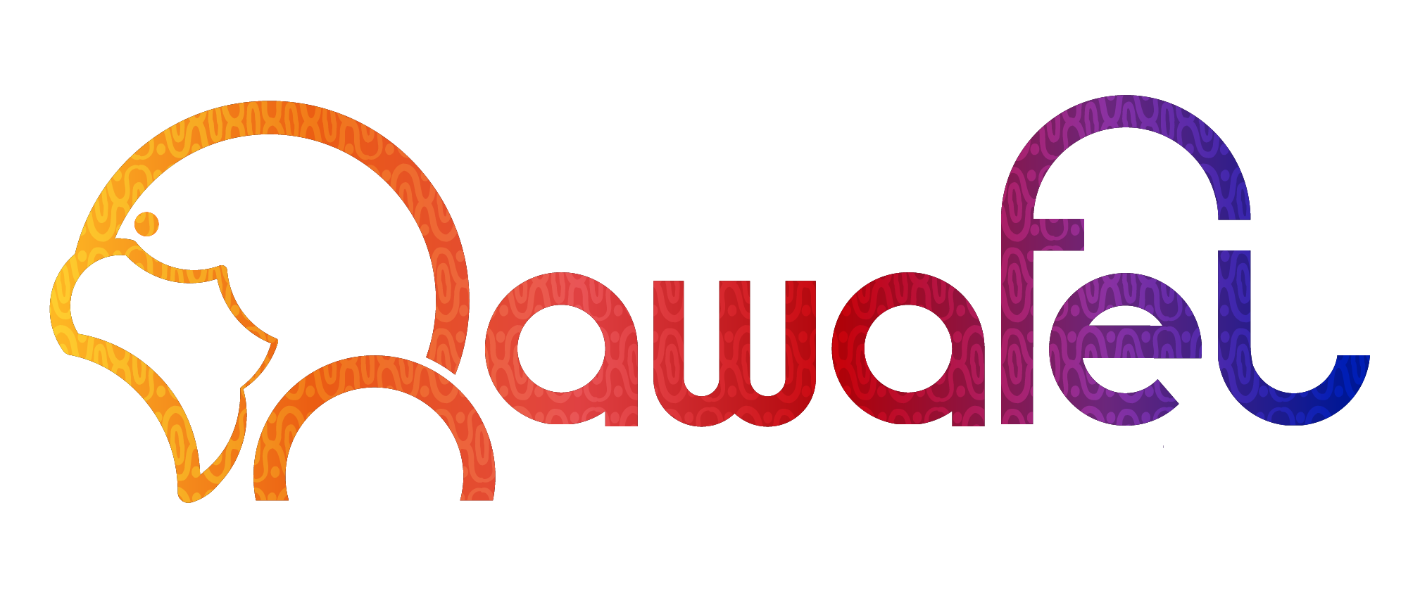 Logo avec un perroquet stylisé et le texte "aulae" en dégradé de couleurs