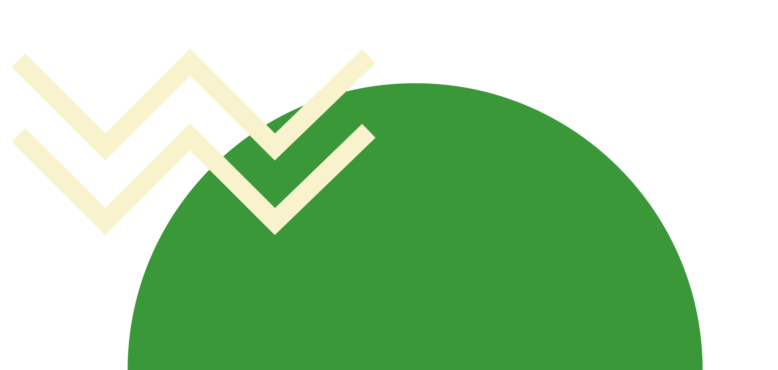 Diagramme avec une grande moitié verte et quatre lignes de graphiques linéaires en haut à gauche.