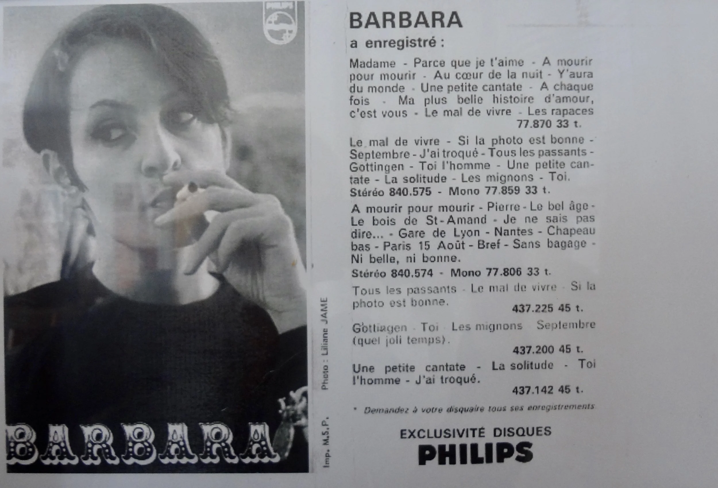 FLYER DE SORTIE DE CONCERT 