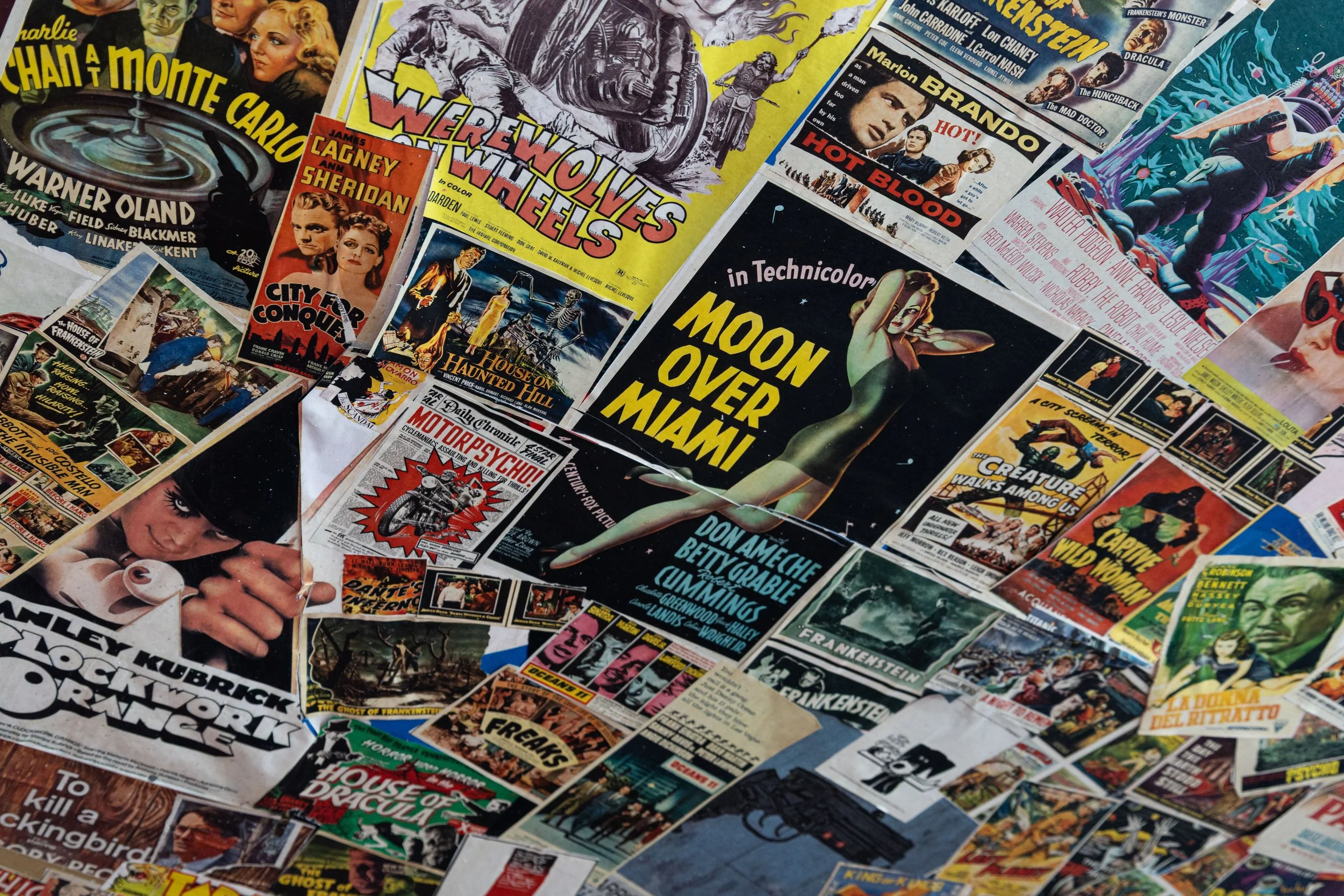 A collage of vintage horror and science fiction movie posters.