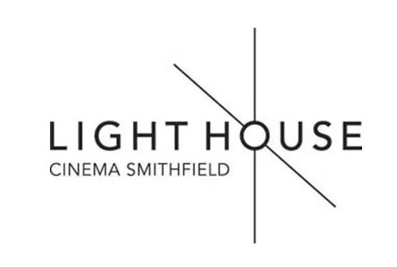 Logo for Light House Cinema Smithfield with a minimalistic line design surrounding the text.