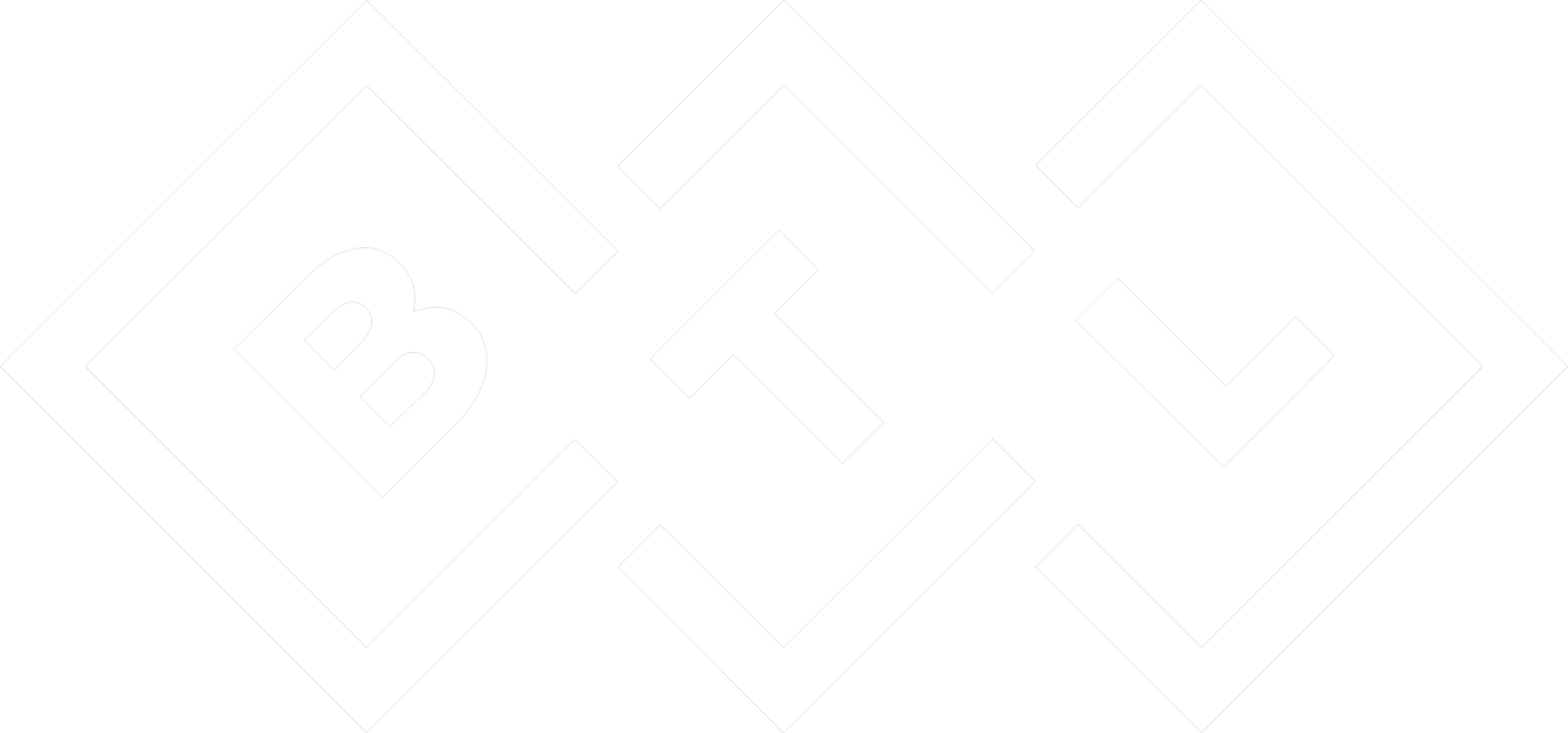 Black and white logo with the word 'BET' in the center, surrounded by a geometric diamond pattern.