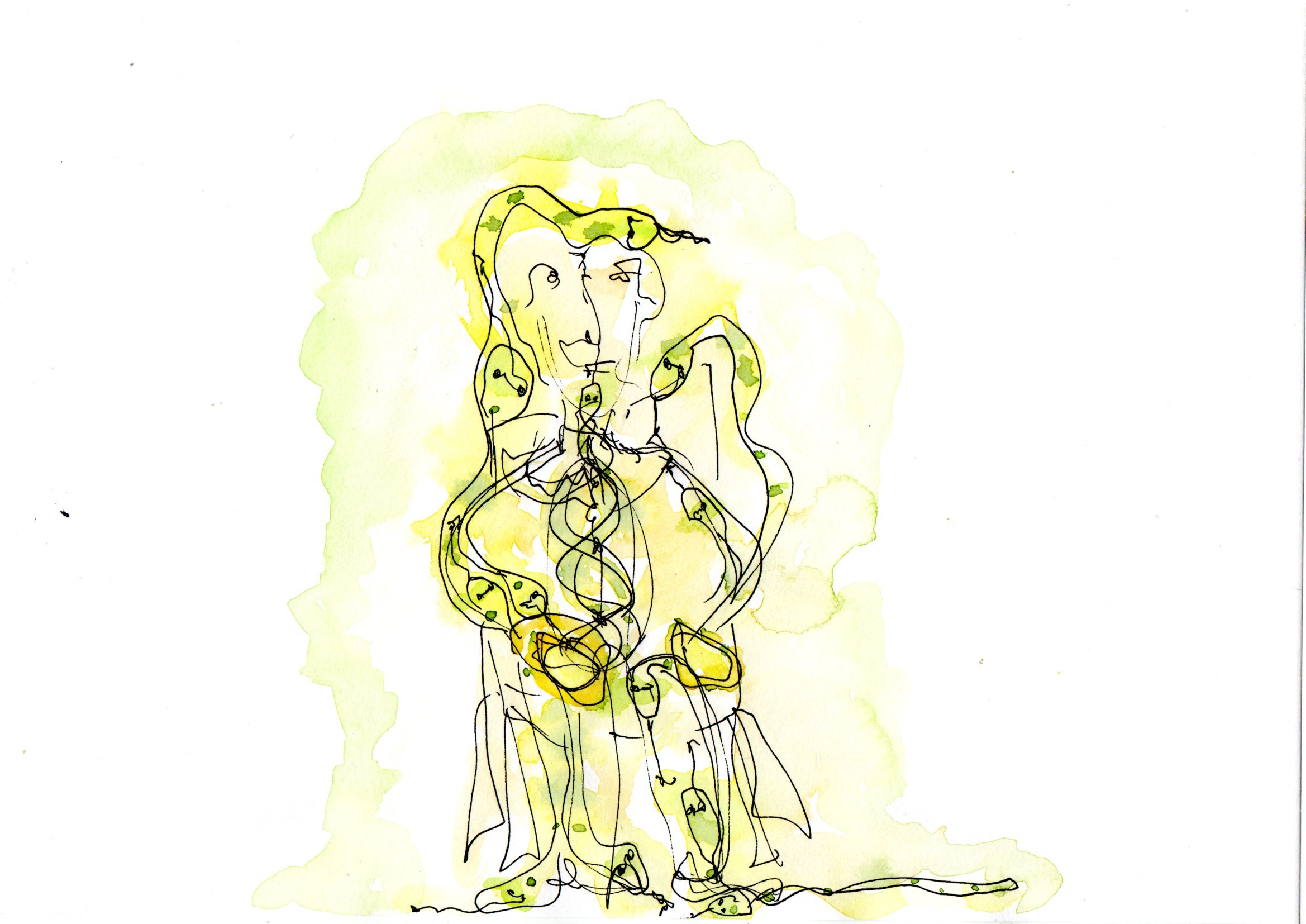 You Know You Have A Glow. Ugly Club.
watercolour & ink