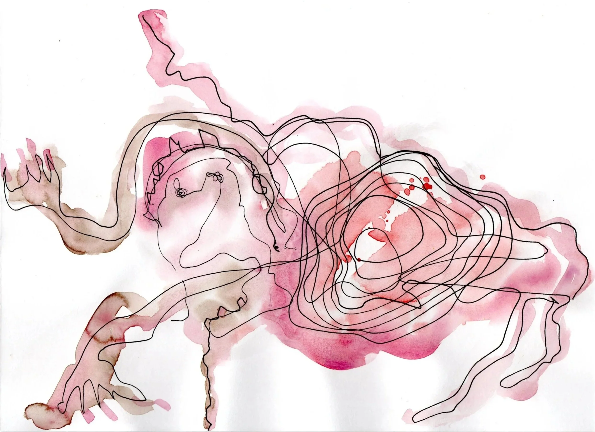 Butoh body. Ugly Club.
watercolour & ink
