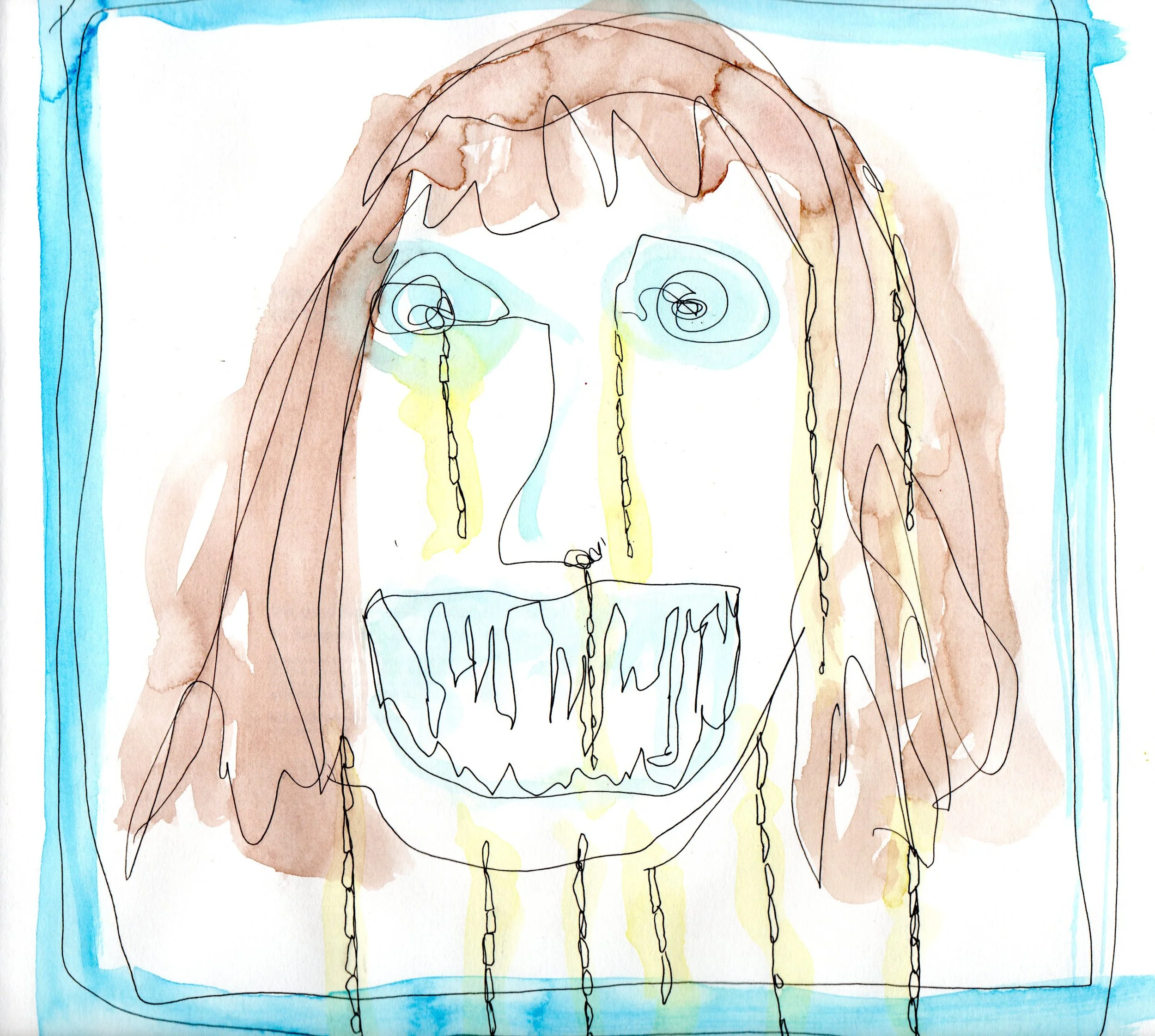Selfie. Ugly Club.
watercolour & ink
