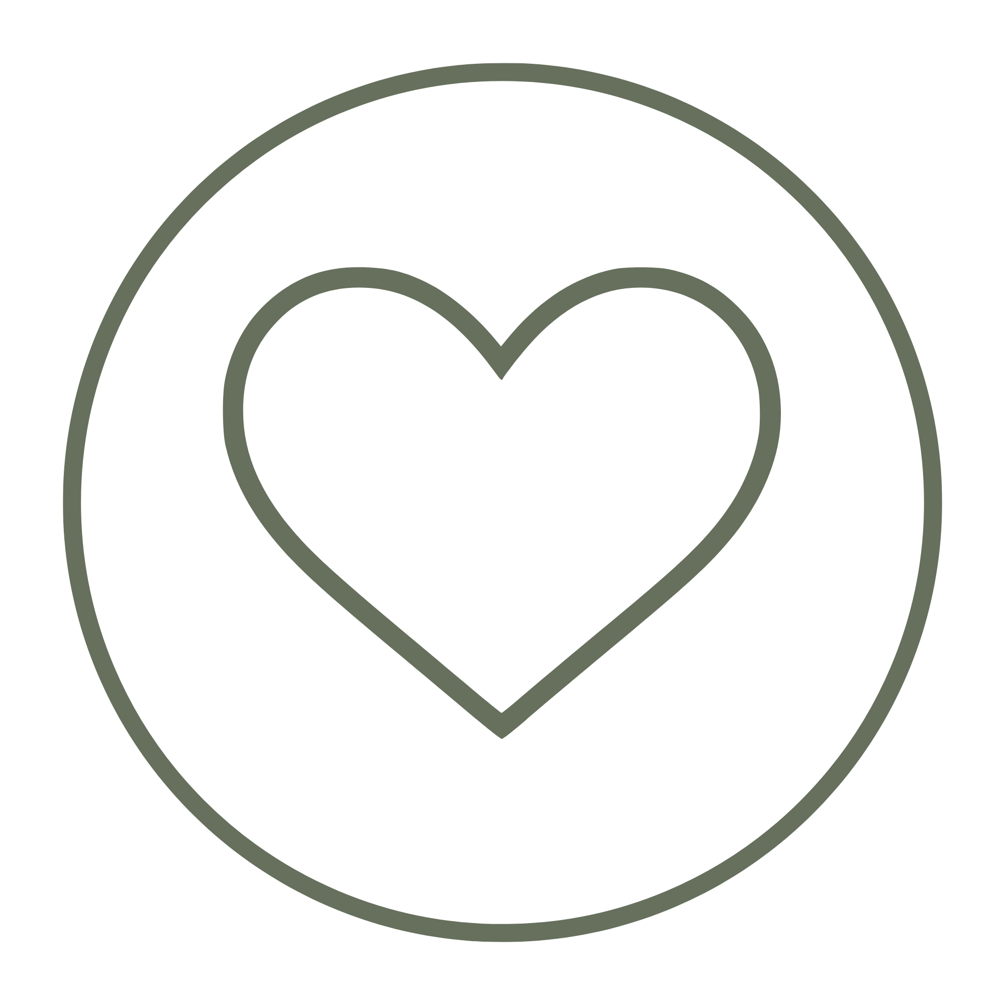 A neon sign with a minimalistic design of a heart and a wave pattern in dark green color on a black background.