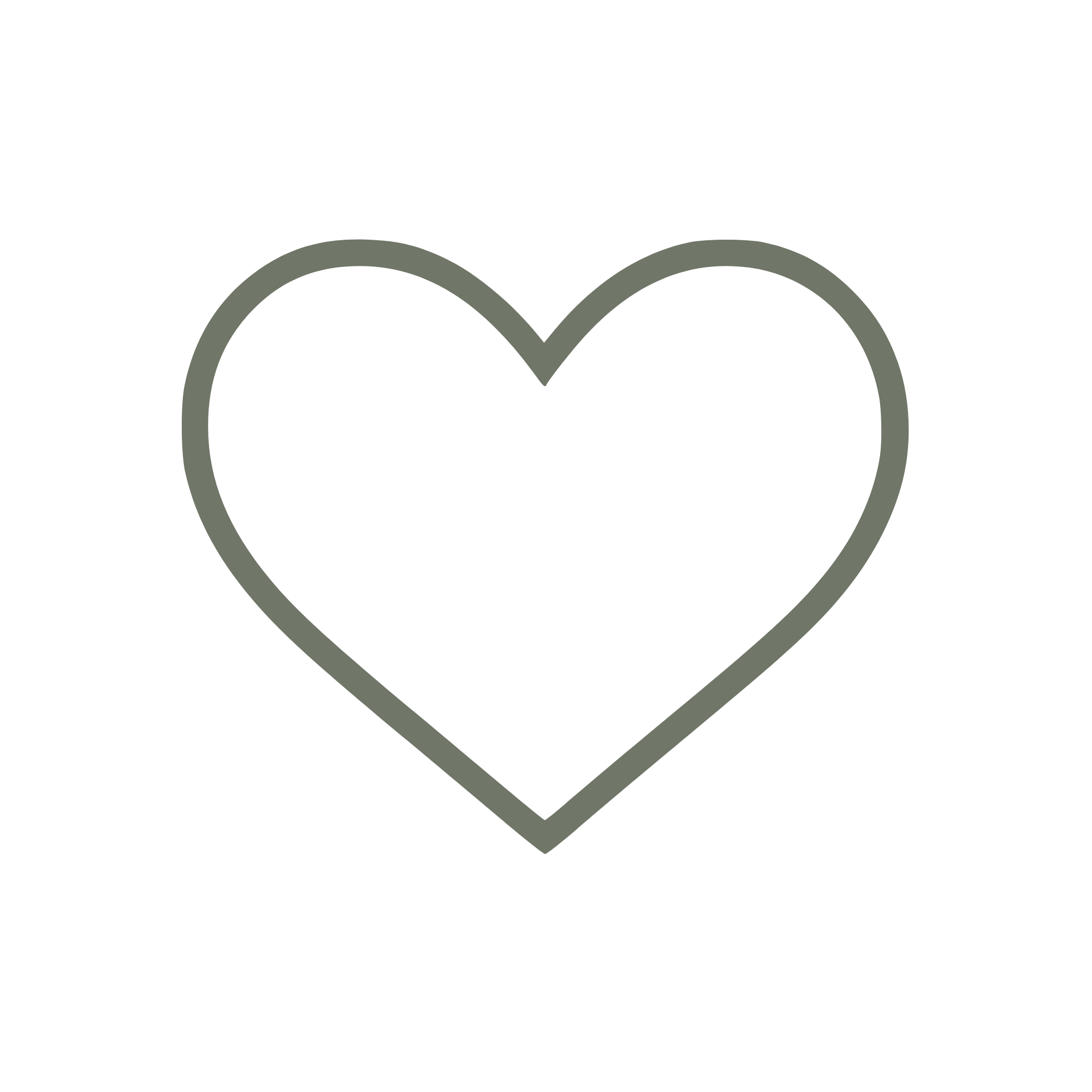 A black background with a gray outline of a heart shape and a gray curved line above it.