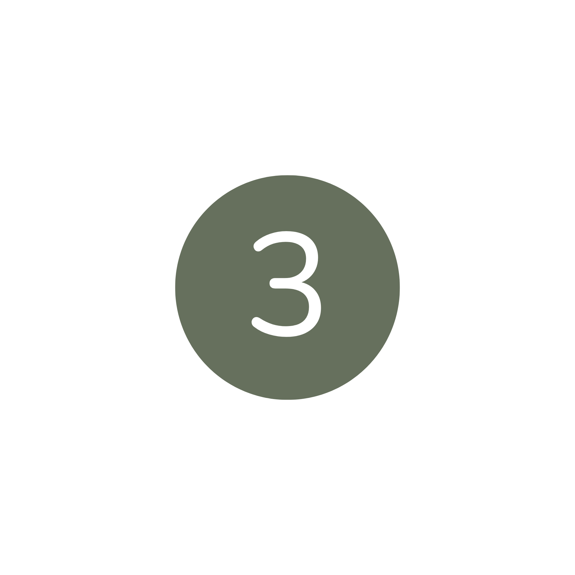 A digital countdown timer displaying the number 3 with a dark background.