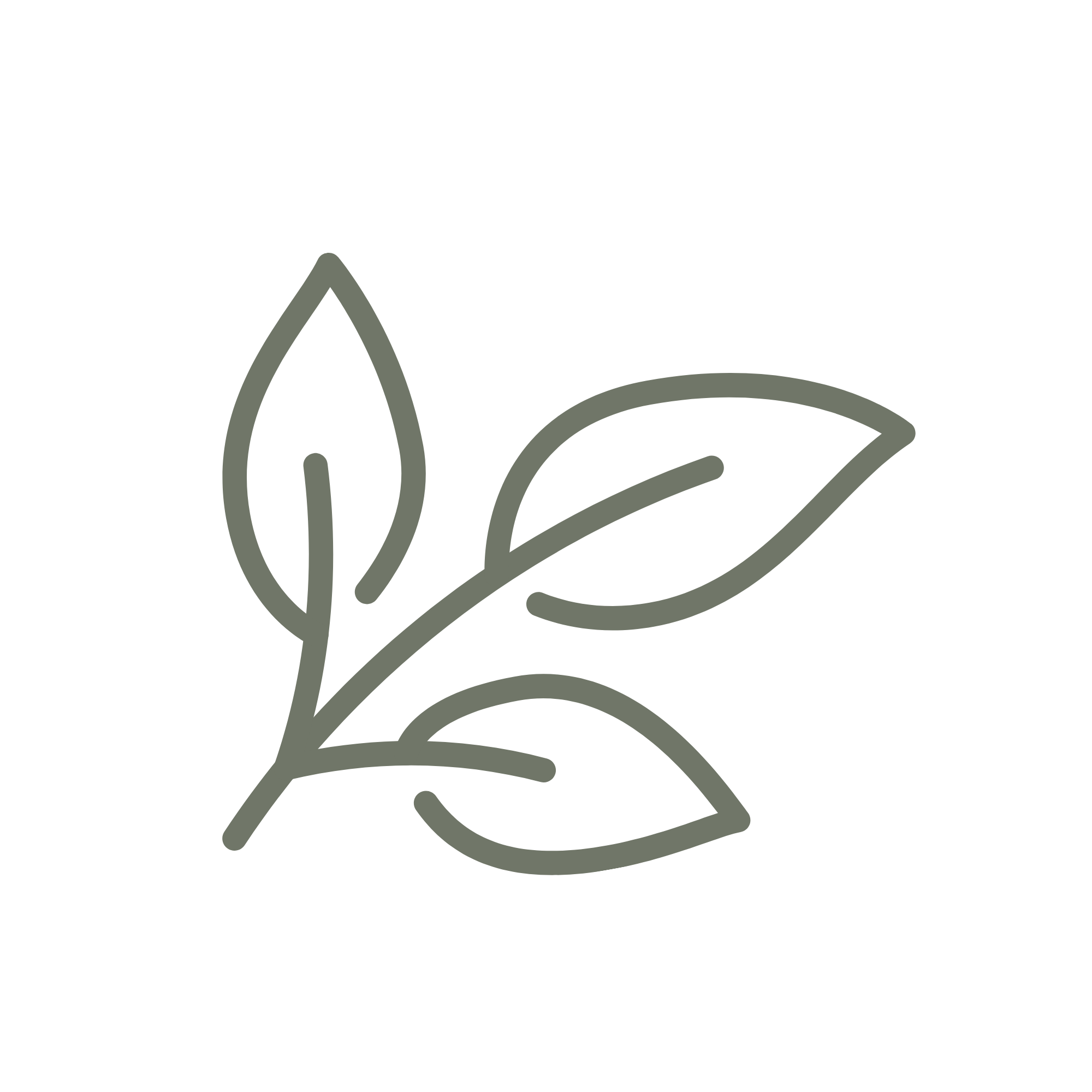 A line drawing of a watering can and a watering plant in the shape of a leaf.