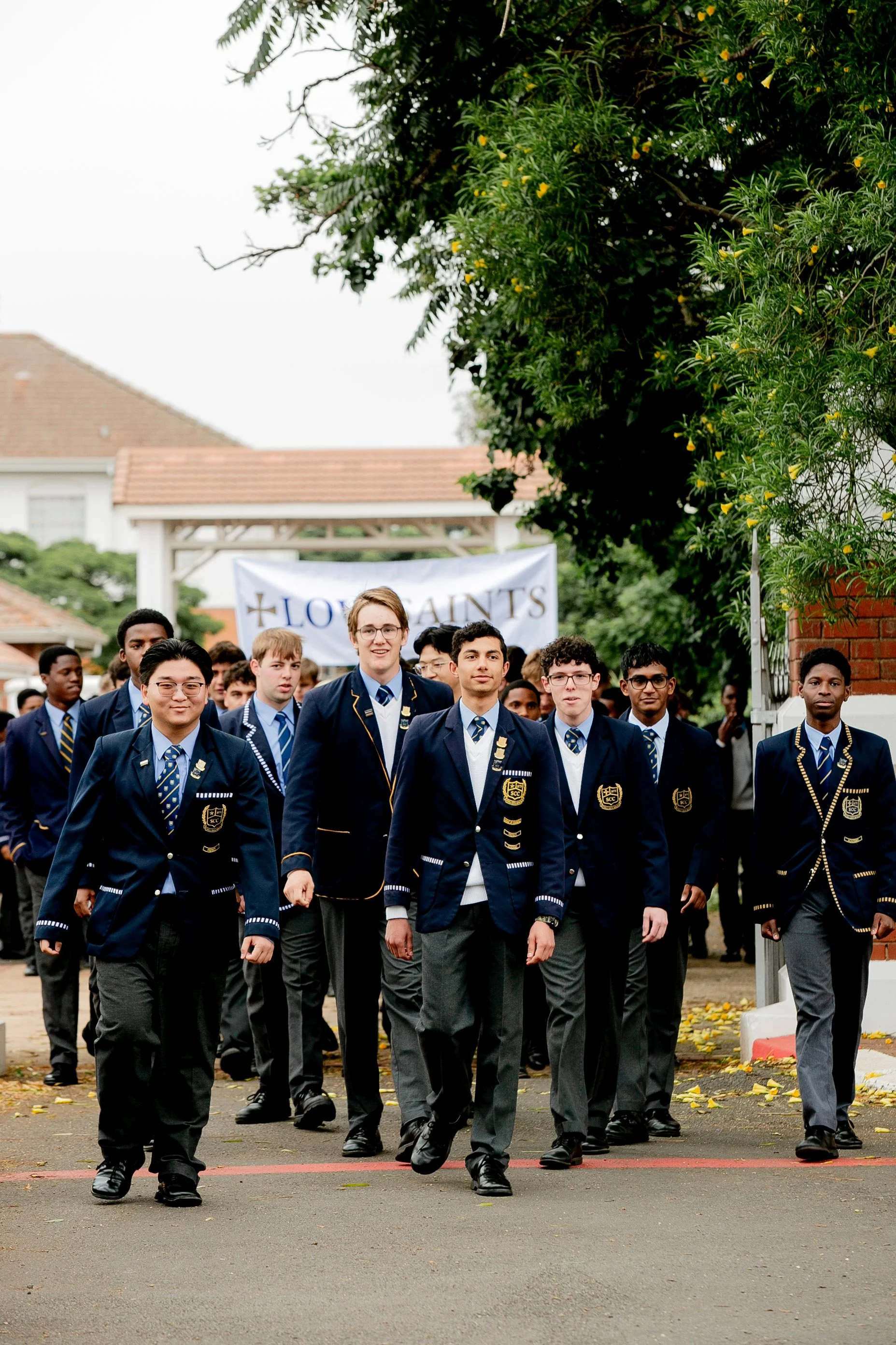 Form 6 boys at St Charles College for their Final Walk