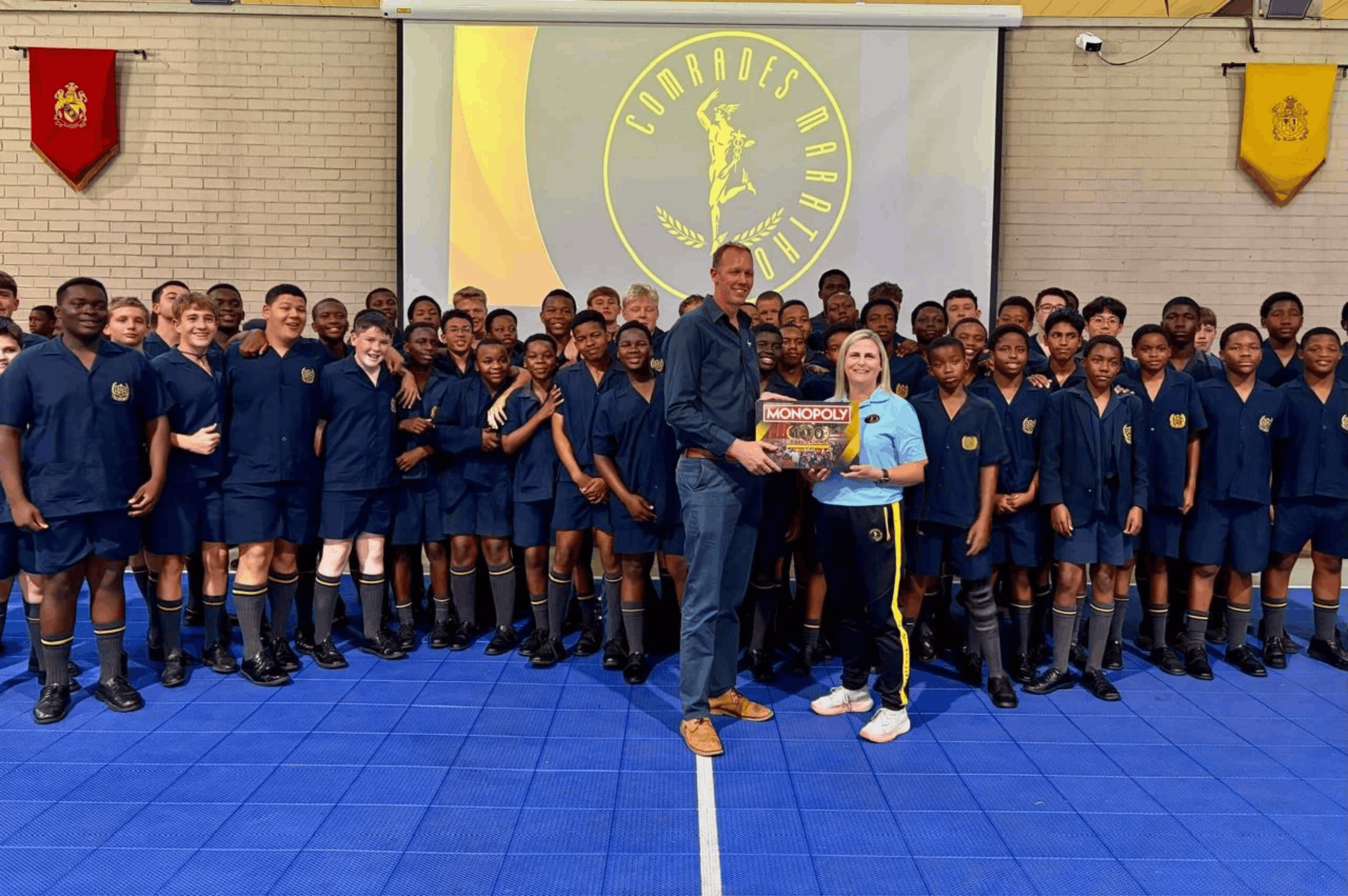Comrades Marathon visit to St Charles College volunteers