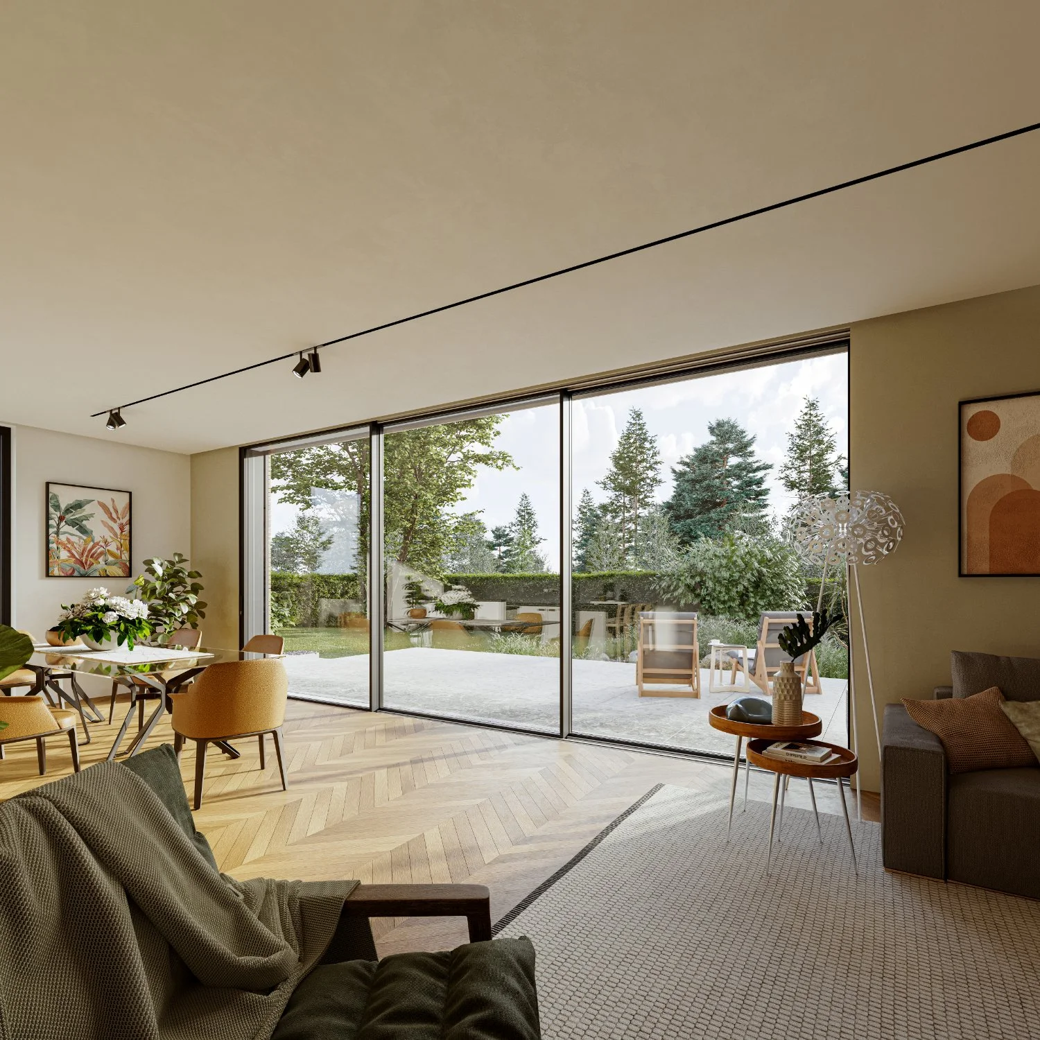 Ultra Slim Framed Aluminium Sliding Doors