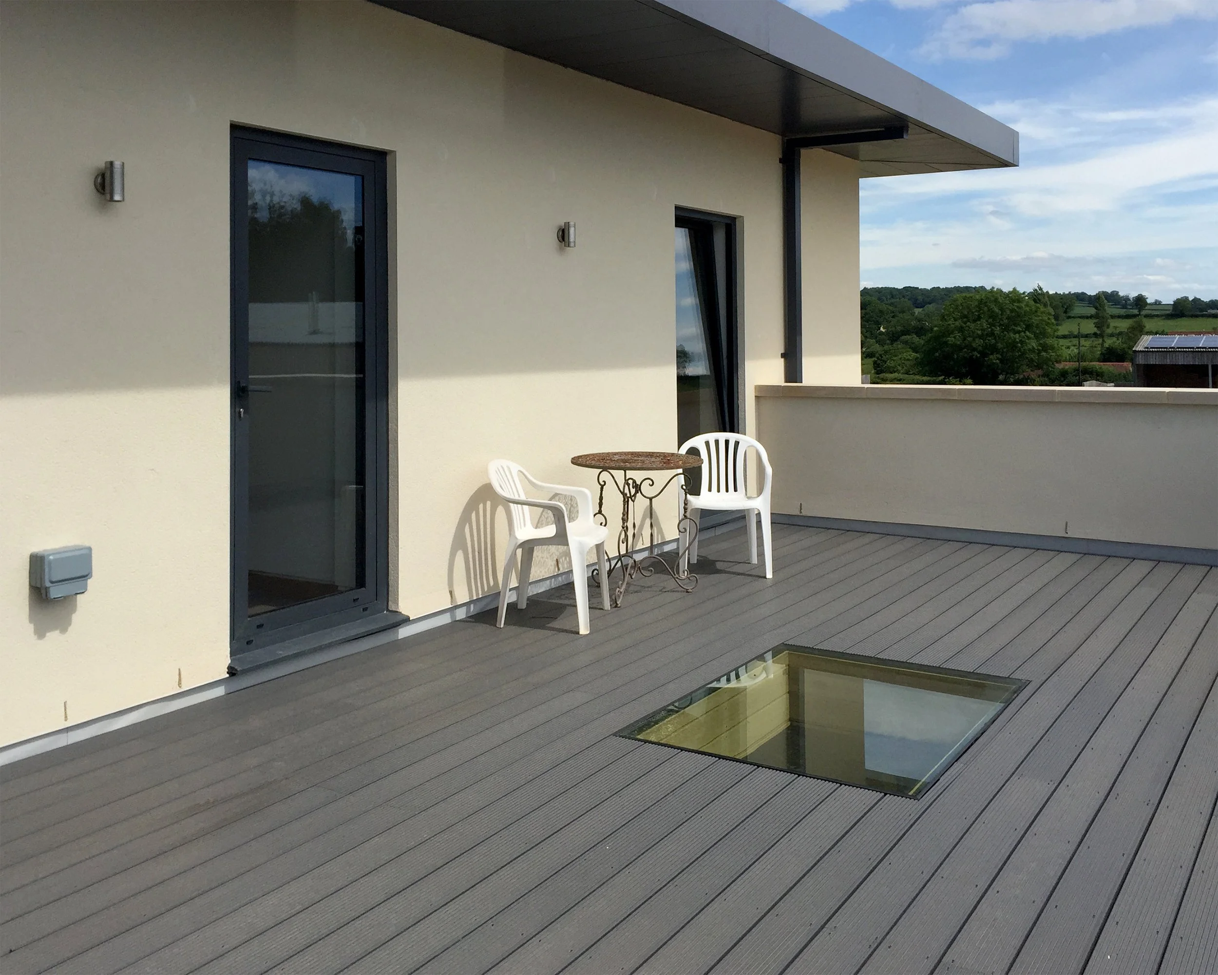Aluminium Door and Glazed Walk-on Skylight