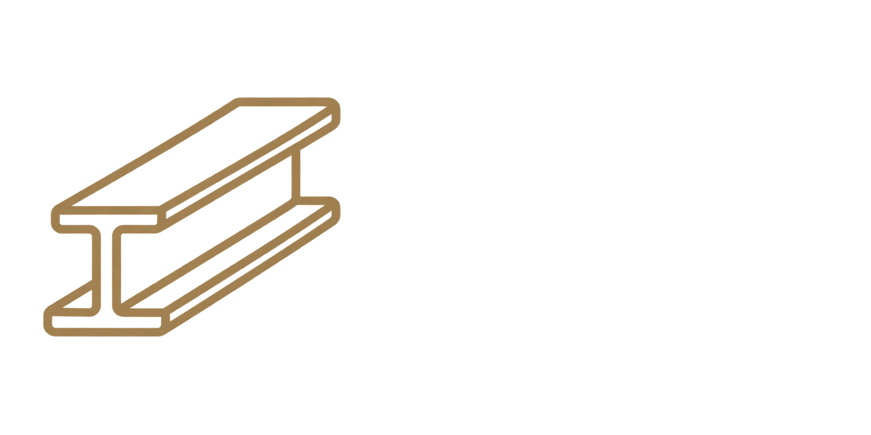 Neon illustration of a metal I-beam