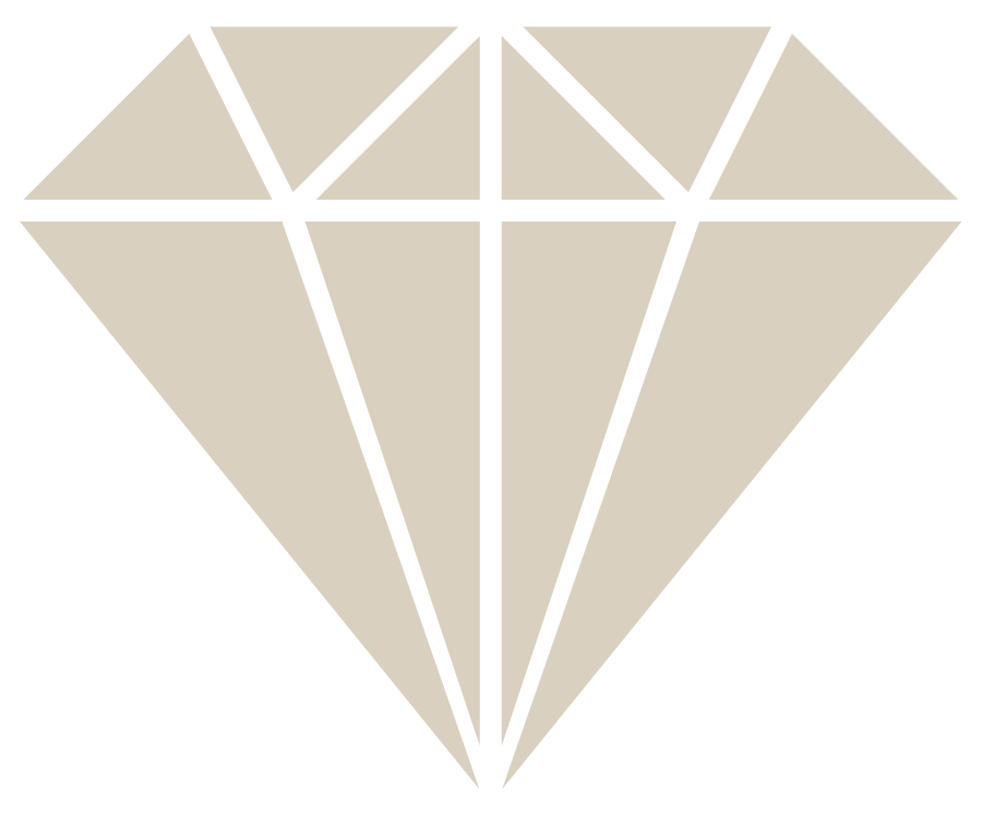 Gem Construction Logo in Bath Stone, geometric facets and lines.
